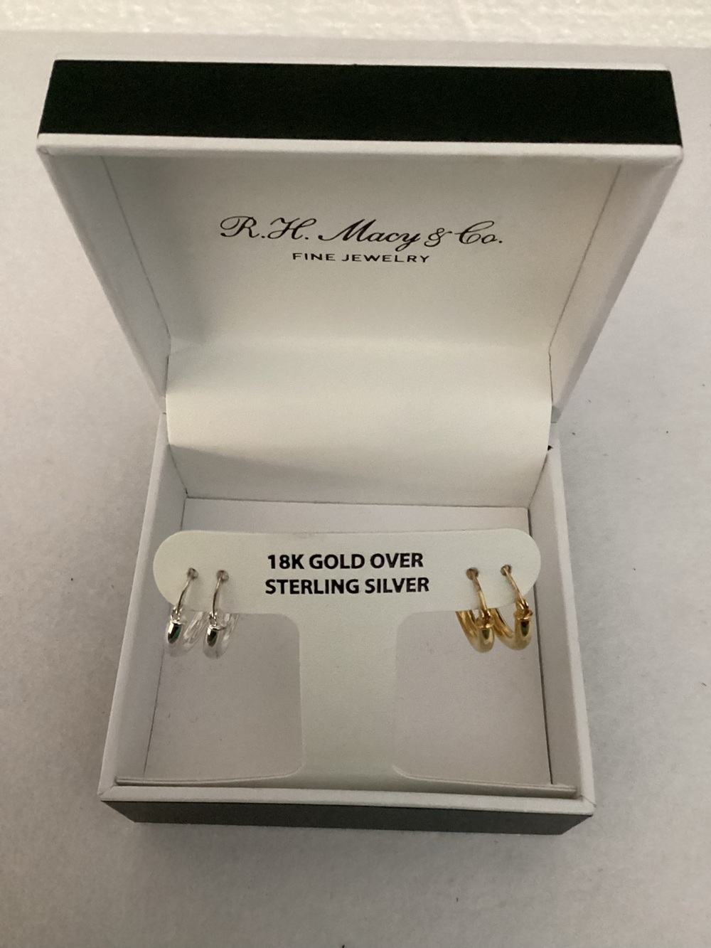 RH Macys 18K Gold Over Sterling Silver 20 mm Hoop Earrings